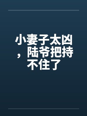 小妻子太凶，陆爷把持不住了封面