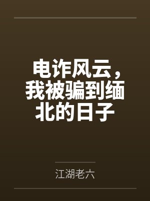 电诈风云，我被骗到缅北的日子封面
