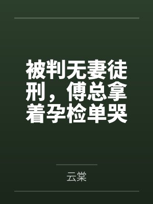 被判无妻徒刑，傅总拿着孕检单哭疯封面